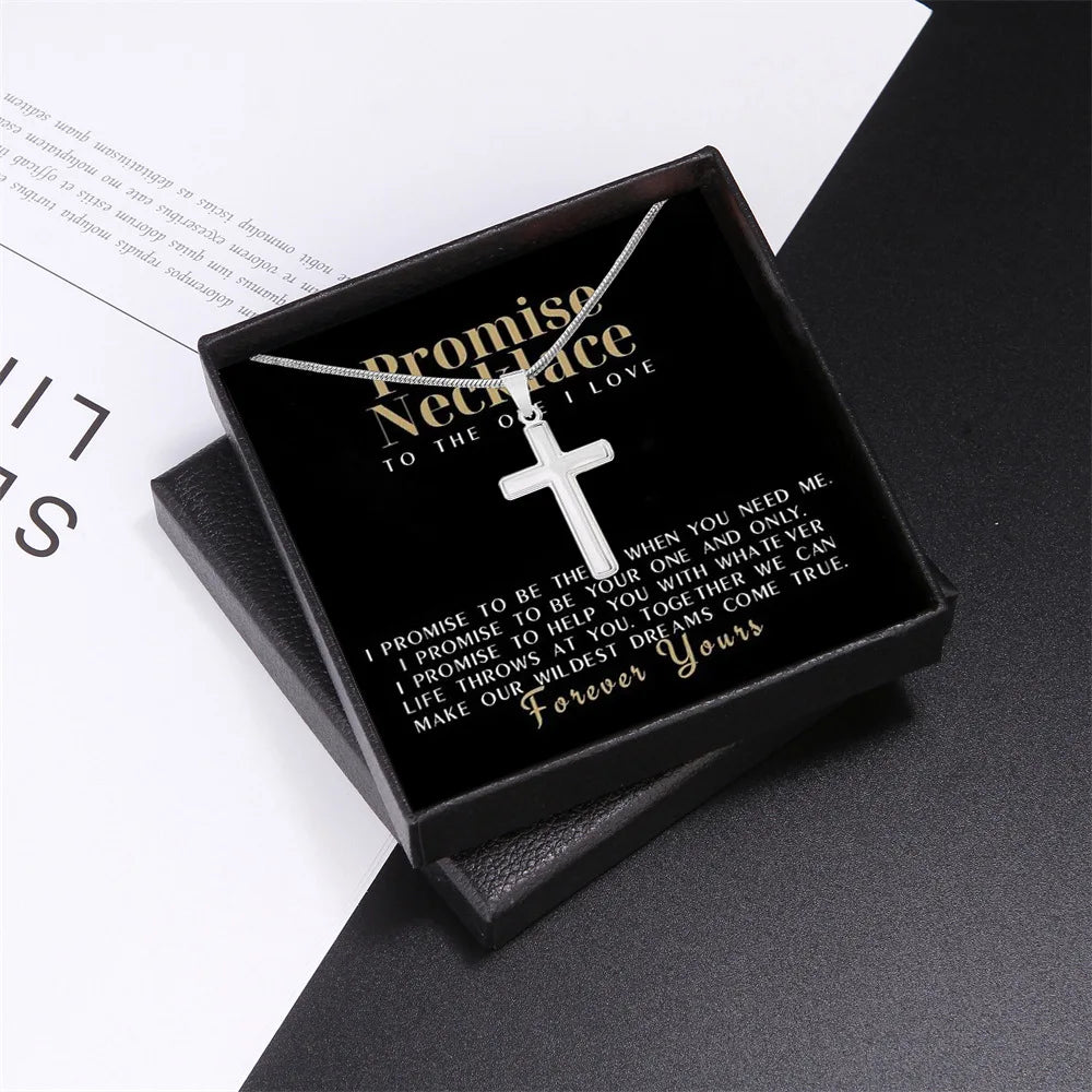 Versatile Cross Pendant Necklace with Gift Box & Message Card