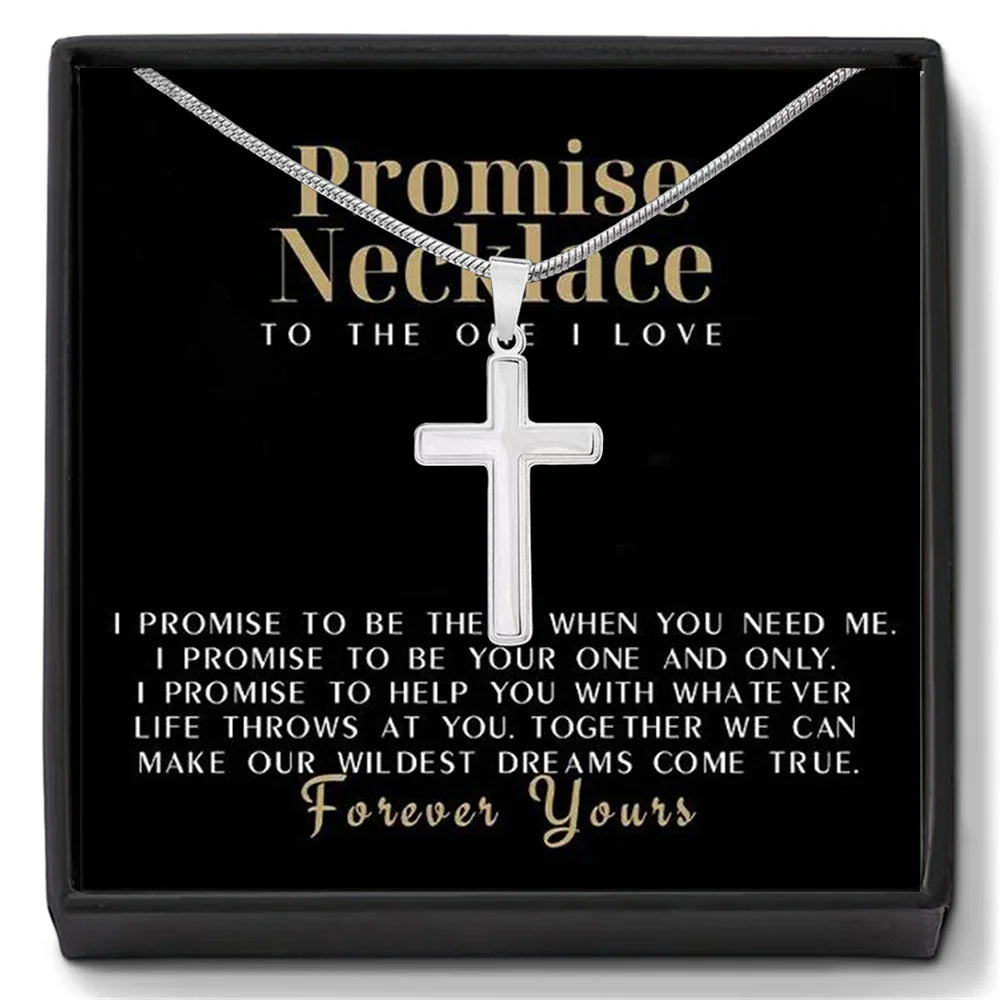Versatile Cross Pendant Necklace with Gift Box & Message Card