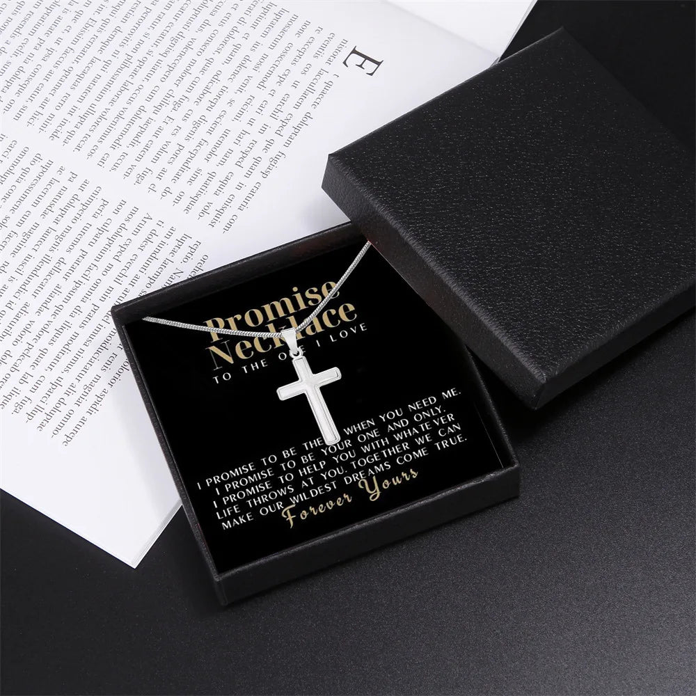 Versatile Cross Pendant Necklace with Gift Box & Message Card